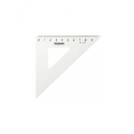 Набор чертежный средний ПИФАГОР (линейка 20 см, 2 треугольника, транспортир), прозрачный, бесцветный, пакет, 210627, (12 шт.) - фото 5