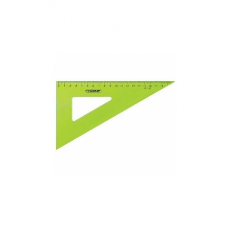 Набор чертежный большой ПИФАГОР (линейка 30 см, 2 треугольника, транспортир), прозрачный, неоновый, пакет, 210629, (10 шт.) - фото 7