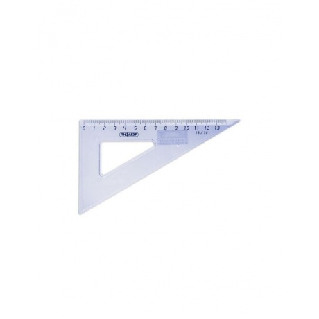 Треугольник пластиковый, угол 30, 13 см, ПИФАГОР, тонированный, прозрачный, голубой, 210617, (48 шт.) - фото 1