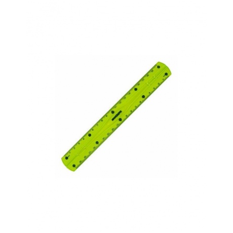 210758, Линейка 20 см гибкая ЮНЛАНДИЯ FLEX, пластиковая, тонированная, зеленая, 210758 - фото 2
