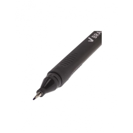 Ручка капиллярная BRAUBERG Carbon, СИНЯЯ, металлический наконечник, трехгранная, линия письма 0,4 мм, FL100, (24 шт.) - фото 4