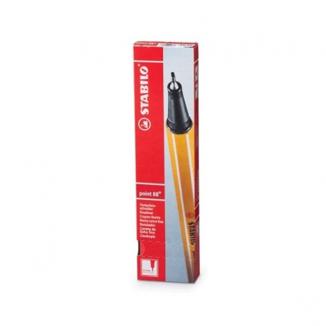 Ручка капиллярная STABILO Point, КРАСНАЯ, корпус оранжевый, толщина письма 0,4 мм, 88/40 - фото 2
