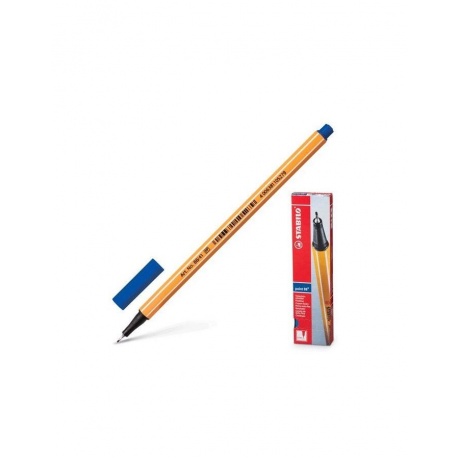 Ручка капиллярная STABILO Point, СИНЯЯ, корпус оранжевый, линия письма 0,4 мм, 88/41, (10 шт.) - фото 4