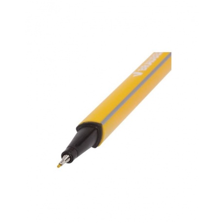 Ручка капиллярная BRAUBERG Aero, ЖЕЛТАЯ, трехгранная, металлический наконечник, линия письма 0,4 мм, FL104, (24 шт.) - фото 4