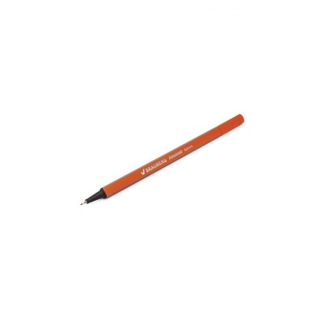 Ручка капиллярная BRAUBERG Aero, ОРАНЖЕВАЯ, трехгранная, металлический наконечник, линия письма 0,4 мм, FL105, (24 шт.) - фото 6