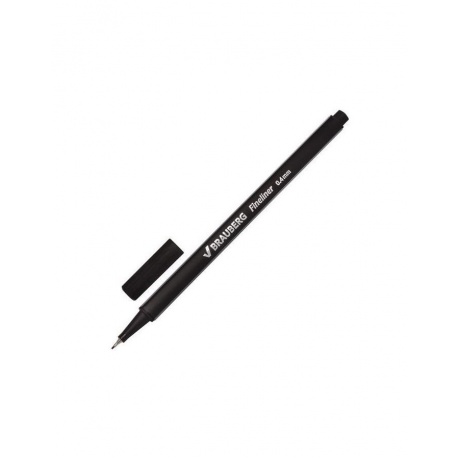 Ручка капиллярная BRAUBERG Aero, ЧЕРНАЯ, трехгранная, металлический наконечник, линия письма 0,4 мм, FL108, (24 шт.) - фото 1