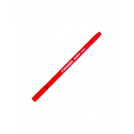 Ручка капиллярная BRAUBERG Aero, КРАСНАЯ, трехгранная, металлический наконечник, линия письма 0,4 мм, FL110, (24 шт.) - фото 3