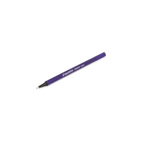 Ручка капиллярная BRAUBERG Aero, ФИОЛЕТОВАЯ, трехгранная, металлический наконечник, линия письма 0,4 мм, FL111, (24 шт.) - фото 6