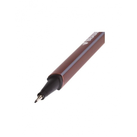 Ручка капиллярная BRAUBERG Aero, КОРИЧНЕВАЯ, трехгранная, металлический наконечник, линия письма 0,4 мм, FL113, (24 шт.) - фото 4