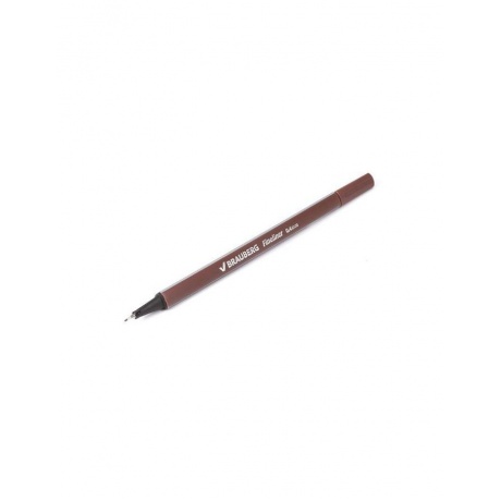 Ручка капиллярная BRAUBERG Aero, КОРИЧНЕВАЯ, трехгранная, металлический наконечник, линия письма 0,4 мм, FL113, (24 шт.) - фото 6
