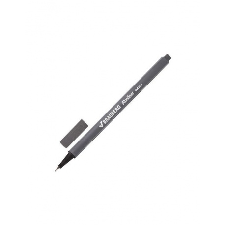 Ручка капиллярная BRAUBERG Aero, СЕРАЯ, трехгранная, металлический наконечник, линия письма 0,4 мм, FL114, (24 шт.) - фото 1