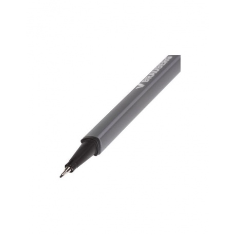 Ручка капиллярная BRAUBERG Aero, СЕРАЯ, трехгранная, металлический наконечник, линия письма 0,4 мм, FL114, (24 шт.) - фото 4