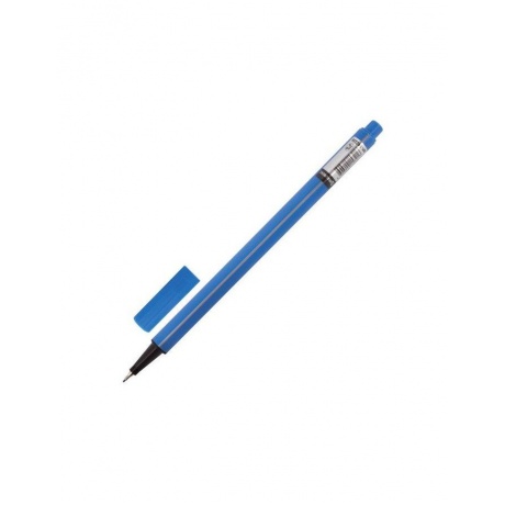 Ручка капиллярная BRAUBERG Aero, ГОЛУБАЯ, трехгранная, металлический наконечник, линия письма 0,4 мм, FL115, (24 шт.) - фото 2