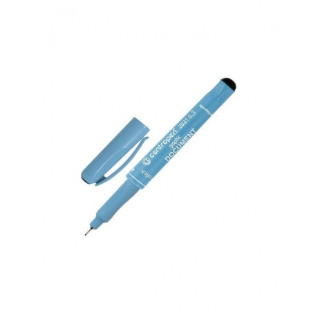 Ручка капиллярная CENTROPEN Document, ЧЕРНАЯ, трехгранная, линия письма 0,3 мм, 2631/0,3, (10 шт.) - фото 1