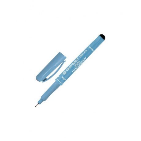 Ручка капиллярная CENTROPEN Document, ЧЕРНАЯ, трехгранная, линия письма 0,5 мм, 2631/0,5, (10 шт.) - фото 1