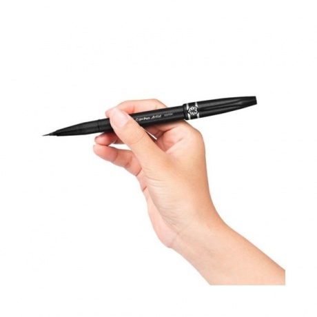 Ручка-кисть PENTEL (Япония) Brush Sign Pen Artist, линия письма 0,5-5 мм, черная, SESF30C-A - фото 2