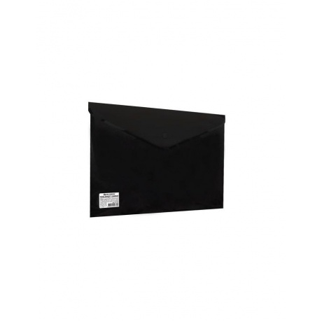 Папка-конверт с кнопкой BRAUBERG, А4, до 100 листов, непрозрачная, черная, СВЕРХПРОЧНАЯ 0,2 мм, 221361, (40 шт.) - фото 1