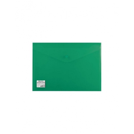 Папка-конверт с кнопкой BRAUBERG, А4, до 100 листов, непрозрачная, зеленая, СВЕРХПРОЧНАЯ 0,2 мм, 221363, (40 шт.) - фото 2