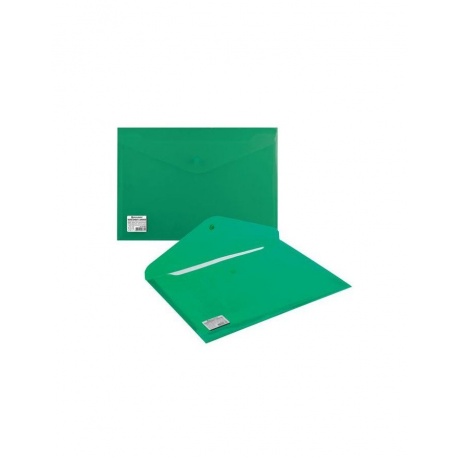 Папка-конверт с кнопкой BRAUBERG, А4, до 100 листов, непрозрачная, зеленая, СВЕРХПРОЧНАЯ 0,2 мм, 221363, (40 шт.) - фото 5