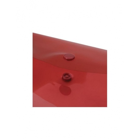 Папка-конверт с кнопкой МАЛОГО ФОРМАТА (240х190 мм), А5, прозрачная, красная, 0,15 мм, BRAUBERG, 224026, (50 шт.) - фото 4