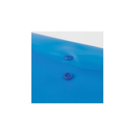 Папка-конверт с кнопкой МАЛОГО ФОРМАТА (240х190 мм), А5, прозрачная, синяя, 0,15 мм, BRAUBERG, 224027, (50 шт.) - фото 4