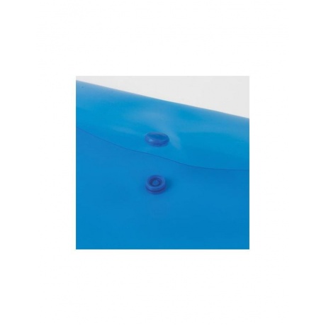 Папка-конверт с кнопкой МАЛОГО ФОРМАТА (250х135 мм), прозрачная, синяя, 0,15 мм, BRAUBERG, 224031, (50 шт.) - фото 4