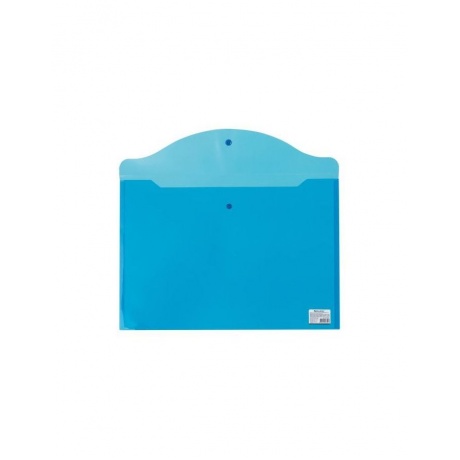 Папка-конверт с кнопкой БОЛЬШОГО ФОРМАТА (310х430 мм), А3, прозрачная, синяя, 0,18 мм, BRAUBERG, 224034, (20 шт.) - фото 3