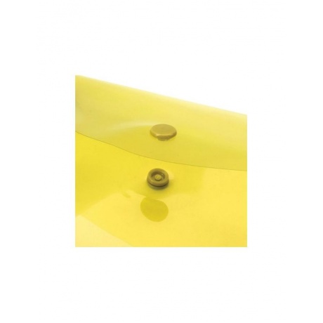 Папка-конверт с кнопкой STAFF, А4, до 100 листов, прозрачная, желтая, 0,12 мм, 226031, (50 шт.) - фото 4