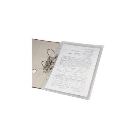 Папка-конверт с перфорацией BRAUBERG, А4, КОМПЛЕКТ 10 шт., до 100 листов, прозрачная, 0,15 мм, 227312 - фото 10