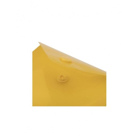 Папка-конверт с кнопкой МАЛОГО ФОРМАТА (105х148 мм), А6, желтая, 0,18 мм, BRAUBERG, 227319, (40 шт.) - фото 4