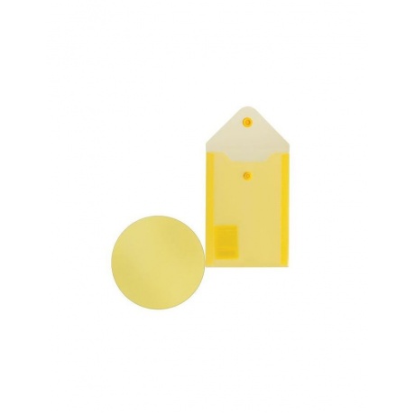 Папка-конверт с кнопкой МАЛОГО ФОРМАТА (105х148 мм), А6, желтая, 0,18 мм, BRAUBERG, 227319, (40 шт.) - фото 6