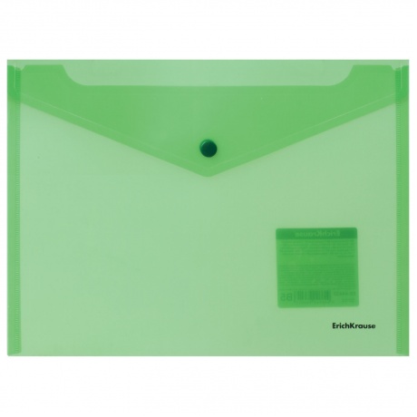 Папка-конверт с кнопкой формат B5 (282х229 мм), прозрачная, ассорти, 0,18 мм, ERICH KRAUSE Classic, 47052 - фото 3