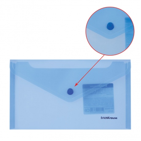 Папка-конверт с кнопкой МАЛОГО ФОРМАТА (203х129 мм), C6, прозрачная, ассорти, 0,18 мм, ERICH KRAUSE Classic, 47054 - фото 4
