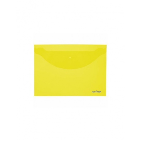 228668, (цена за 30 шт.) Папка-конверт с кнопкой ЮНЛАНДИЯ, А4, до 100 листов, прозрачная, желтая, 0,18 мм - фото 2