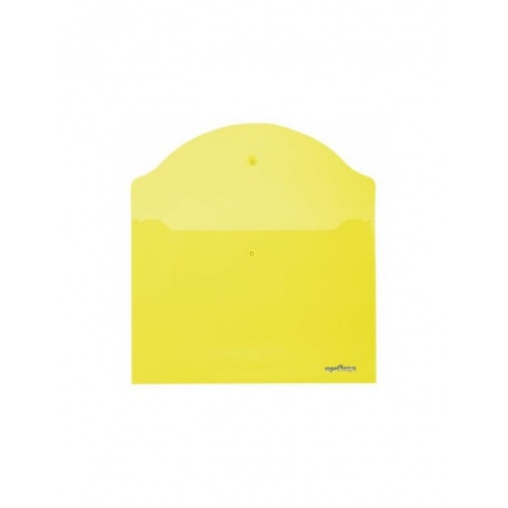 228668, (цена за 30 шт.) Папка-конверт с кнопкой ЮНЛАНДИЯ, А4, до 100 листов, прозрачная, желтая, 0,18 мм - фото 3