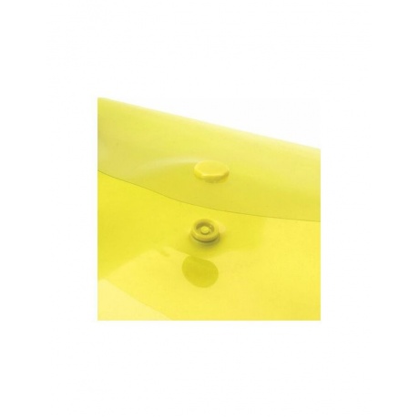 228668, (цена за 30 шт.) Папка-конверт с кнопкой ЮНЛАНДИЯ, А4, до 100 листов, прозрачная, желтая, 0,18 мм - фото 4