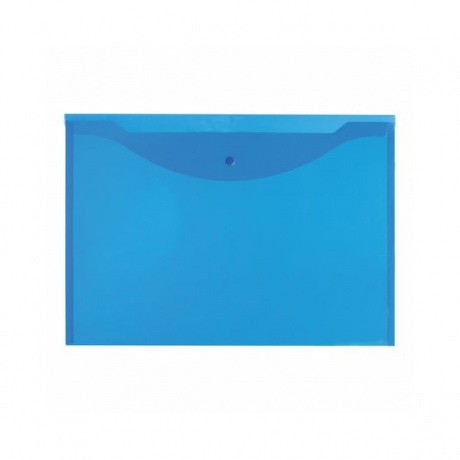 228666, (цена за 20 шт.) Папка-конверт с кнопкой БОЛЬШОГО ФОРМАТА (300х430 мм), А3, прозрачная, синяя, 0,15 мм, STAFF - фото 2