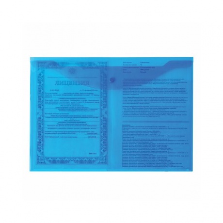 228666, (цена за 20 шт.) Папка-конверт с кнопкой БОЛЬШОГО ФОРМАТА (300х430 мм), А3, прозрачная, синяя, 0,15 мм, STAFF - фото 8