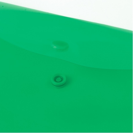 270464, (цена за 10 шт.) Папка-конверт с кнопкой МАЛОГО ФОРМАТА (240х190 мм), А5, прозрачная, зеленая, 0,15 мм, STAFF, 270464 - фото 4