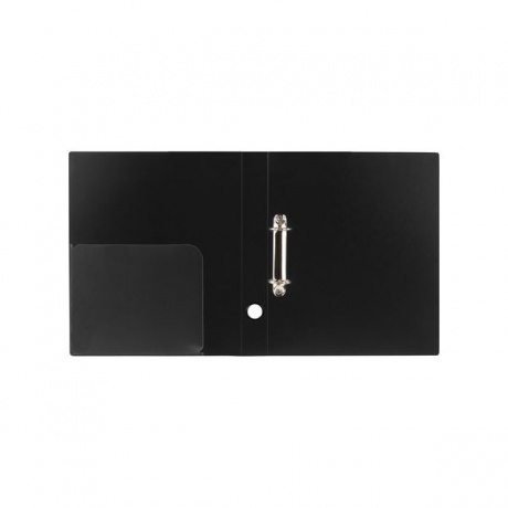 Папка на 2 кольцах BRAUBERG Диагональ, 40 мм, черная, до 300 листов, 0,9 мм, 221347 - фото 3