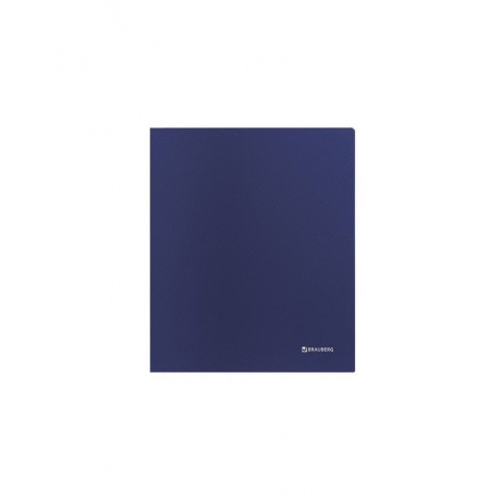 Папка на 4 кольцах BRAUBERG Диагональ, 40 мм, темно-синяя, до 300 листов, 0,9 мм, 221350 - фото 3