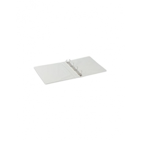 Папка на 4 кольцах с передним прозрачным карманом BRAUBERG, 35 мм, картон/ПВХ, белая, до 180 листов, 221486 - фото 4