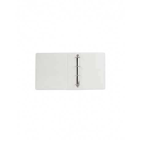 Папка на 4 кольцах с передним прозрачным карманом BRAUBERG, 65 мм, картон/ПВХ, белая, до 400 листов, 221487 - фото 3