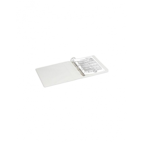 Папка на 4 кольцах с передним прозрачным карманом BRAUBERG, 65 мм, картон/ПВХ, белая, до 400 листов, 221487 - фото 7
