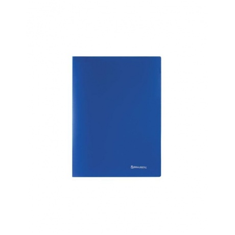Папка на 2 кольцах BRAUBERG Office, 21 мм, синяя, до 120 листов, 0,5 мм, 221611, (9 шт.) - фото 2