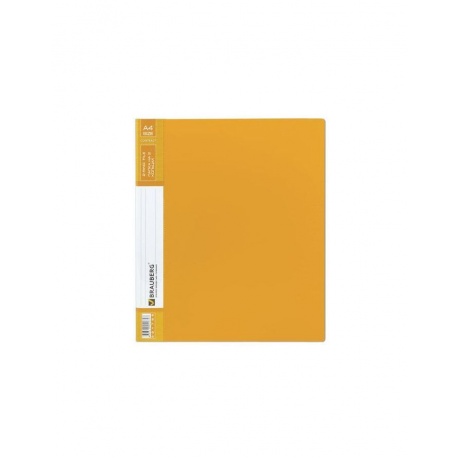 Папка на 2 кольцах BRAUBERG Contract, 35 мм, желтая, до 270 листов, 0,9 мм, 221795 - фото 2