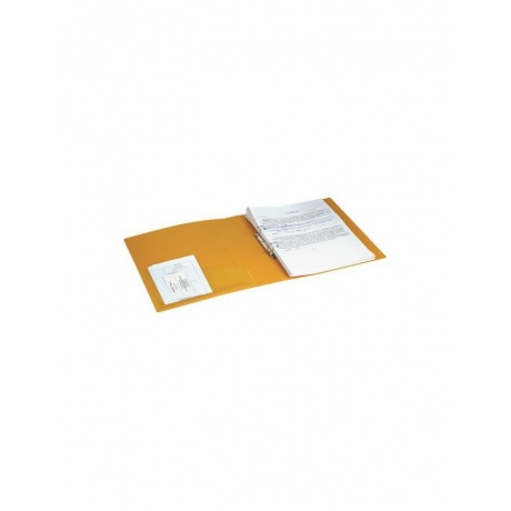 Папка на 2 кольцах BRAUBERG Contract, 35 мм, желтая, до 270 листов, 0,9 мм, 221795 - фото 7