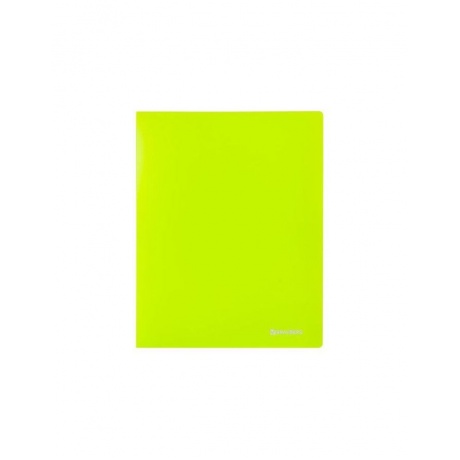 Папка на 2 кольцах BRAUBERG Neon, 25 мм, внутренний карман, неоновая, зеленая, до 170 листов, 0,7 мм, 227456, (6 шт.) - фото 2