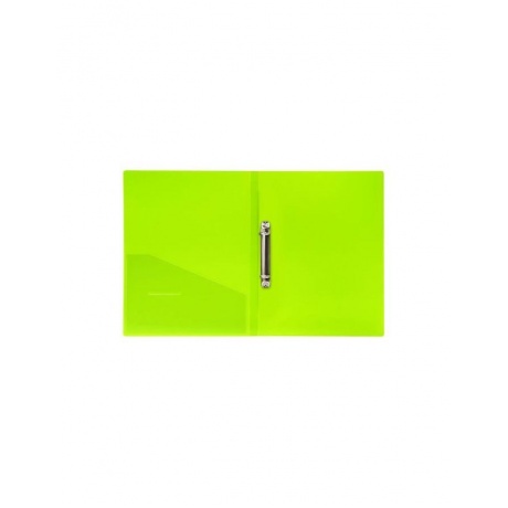 Папка на 2 кольцах BRAUBERG Neon, 25 мм, внутренний карман, неоновая, зеленая, до 170 листов, 0,7 мм, 227456, (6 шт.) - фото 3