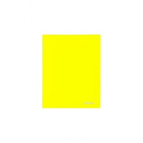 Папка на 2 кольцах BRAUBERG Neon, 25 мм, внутренний карман, неоновая, желтая, до 170 листов, 0,7 мм, 227457, (6 шт.) - фото 2